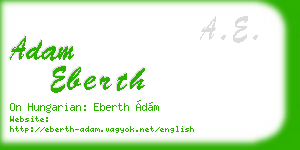 adam eberth business card